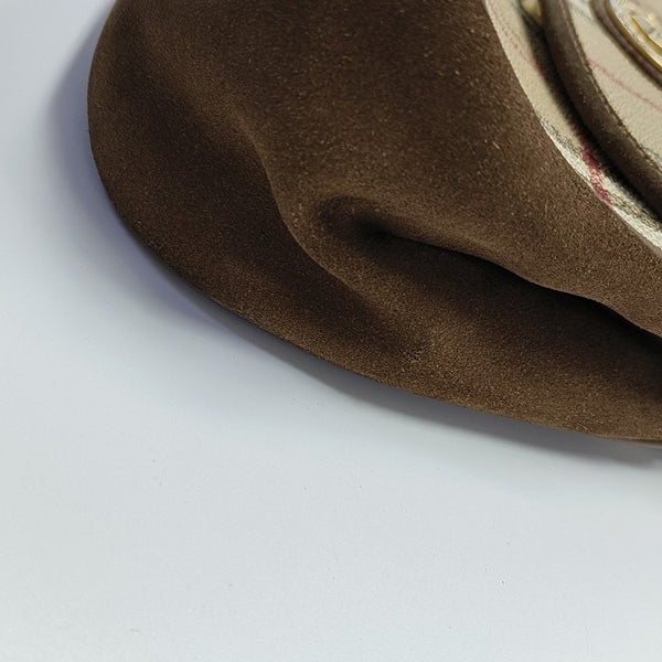 Coated Canvas Shoulder Bag Beige