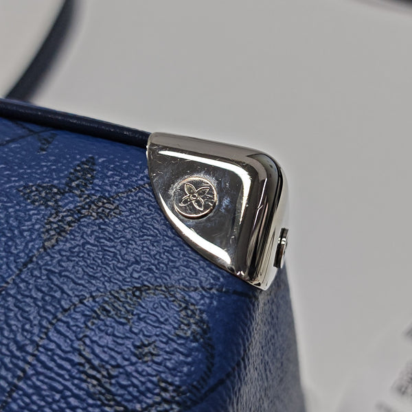 SOFT TRUNK Mini Monogram Coated Canvas Blue