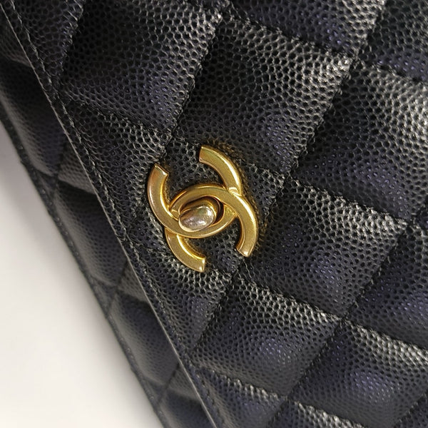 WOC Quilted Grained Calfskin Black