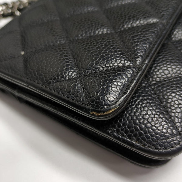 WOC Quilted Grained Calfskin Black