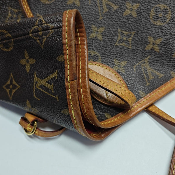 NEVERFULL MM Monogram Coated Canvas Brown
