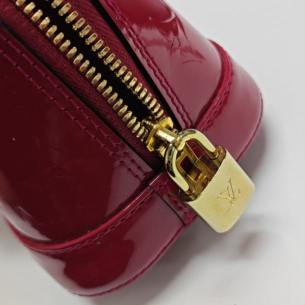 ALMA BB Monogram Patent Leather Red