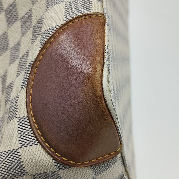 HAMPSTEAD MM Damier Azur Coated Canvas White