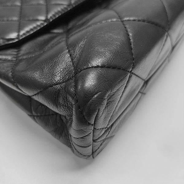 Quilted Calfskin Shoulder Bag Black