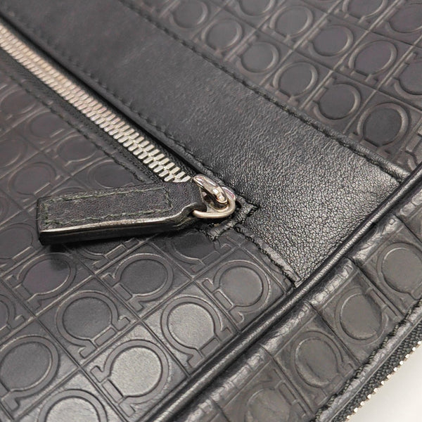 Calfskin Top Handle Bag Black