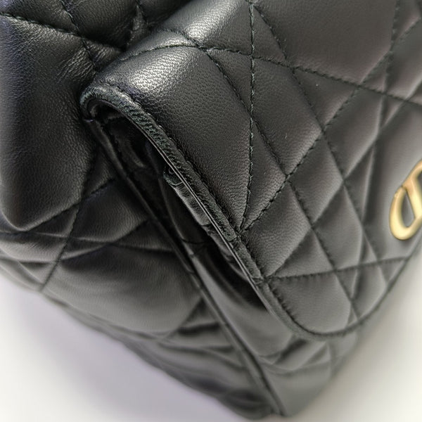 Cannage Lambskin Shoulder Bag Black