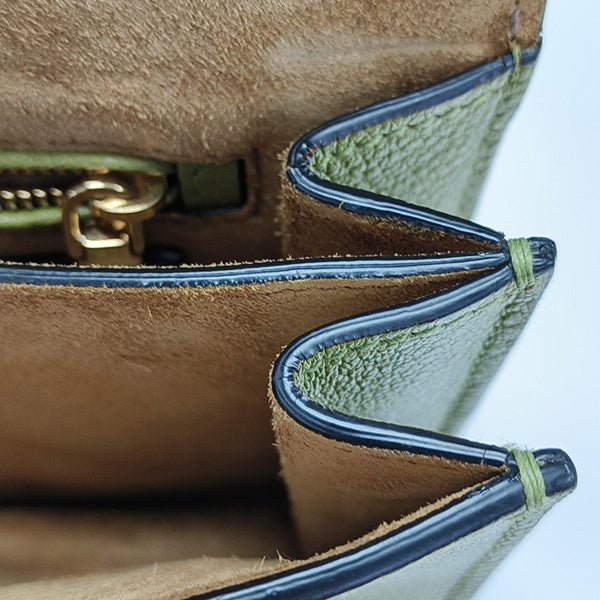 Miu Lady Calfskin Green