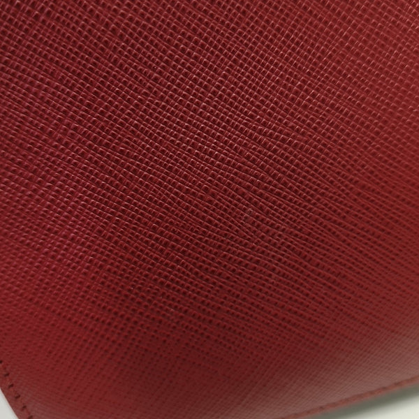 Light Frame Saffiano Calfskin Red