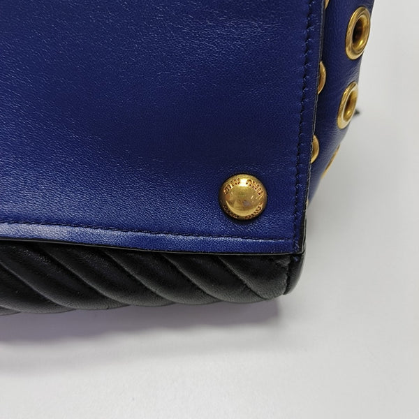 Zipper Wallet Quilted Lambskin Black