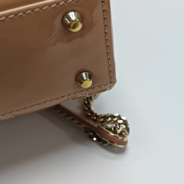 Lady Dior Mini Cannage Patent Leather Pink