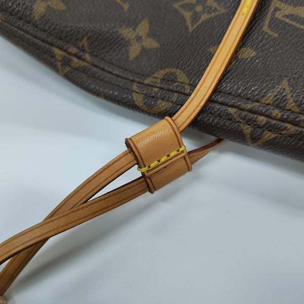 NEVERFULL MM Monogram Coated Canvas Brown