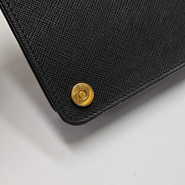 Saffiano Calfskin Shoulder Bag Black