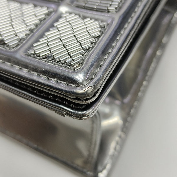 Diorama Small Cannage Calfskin Silver