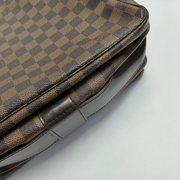 NAVIGLIO Damier Ebene Coated Canvas Brown