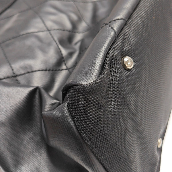 PARIS BIARRITZ Large Quilted Coated Canvas Black