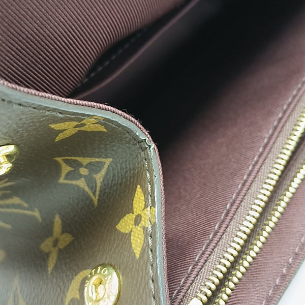 CLUNY MM Monogram Coated Canvas Brown