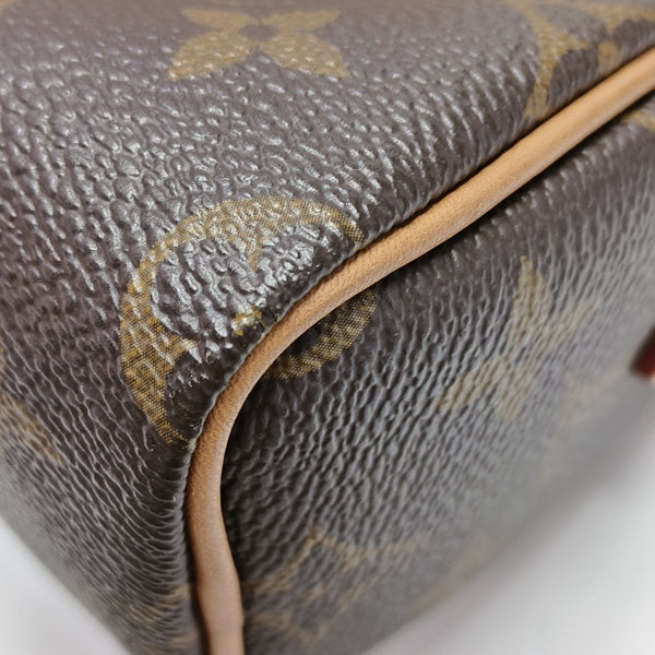 SPEEDY Nano Monogram Coated Canvas Brown