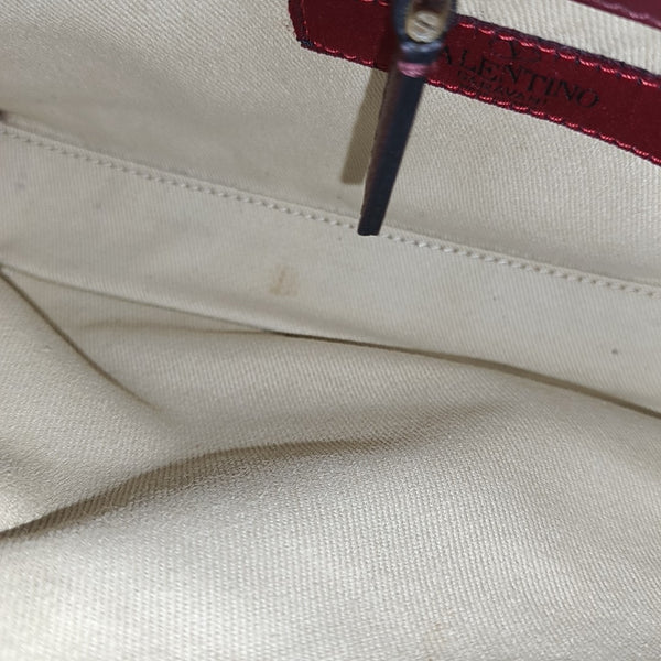 Rockstud Calfskin Red
