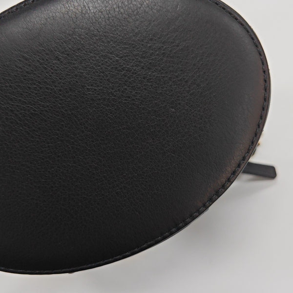 Quilted Calfskin Bucket Bag Black