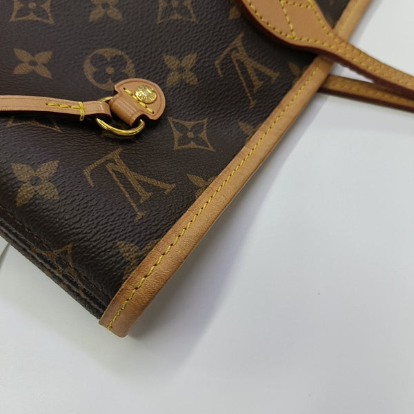 NEVERFULL MM Monogram Coated Canvas Brown