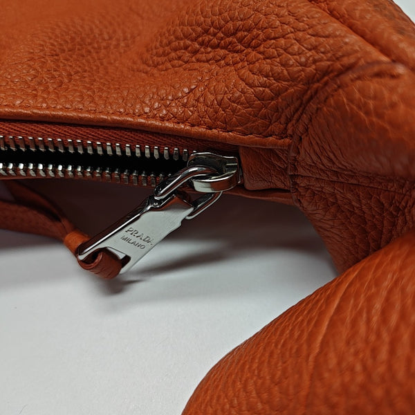 Calfskin Top Handle Bag Orange