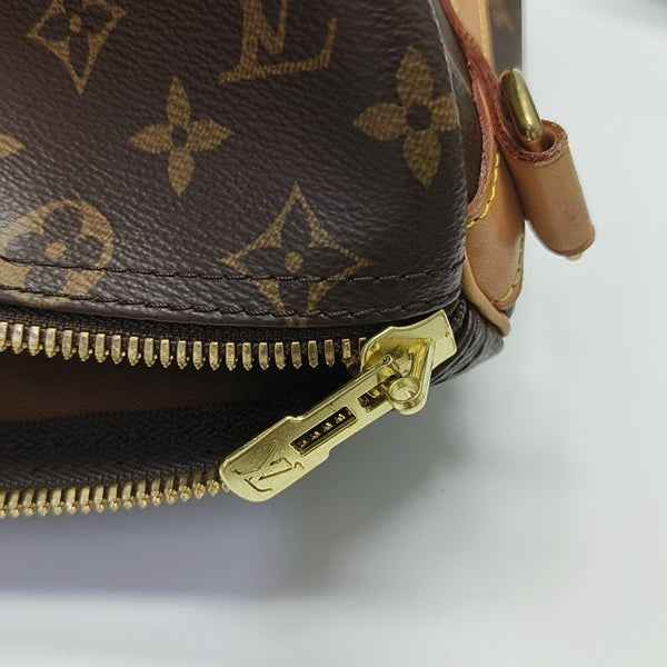KEEPALL 45 Monogram Coated Canvas Brown