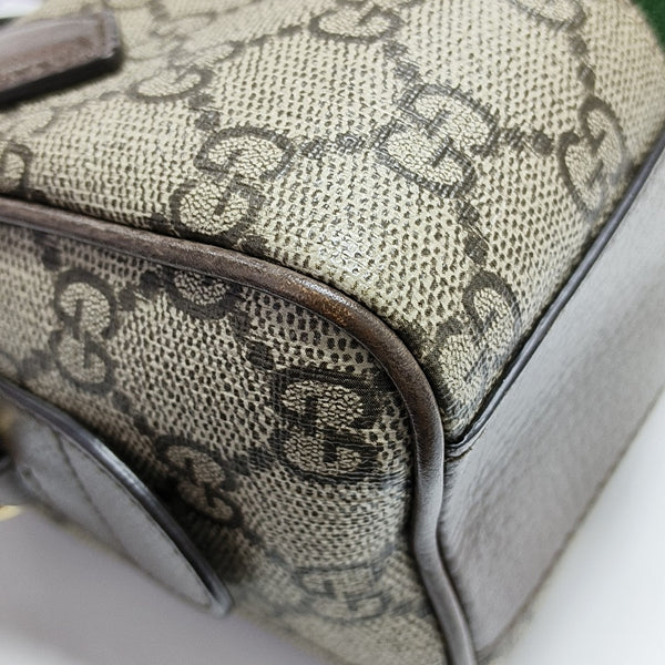 Ophidia Mini Monogram Coated Canvas Beige