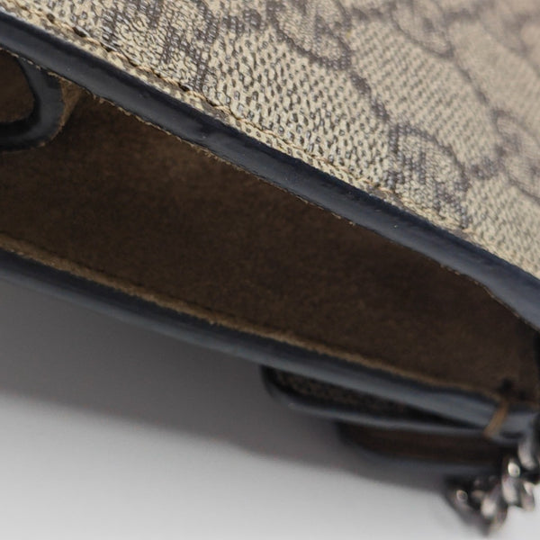 Dionysus Super Mini Monogram Coated Canvas Beige