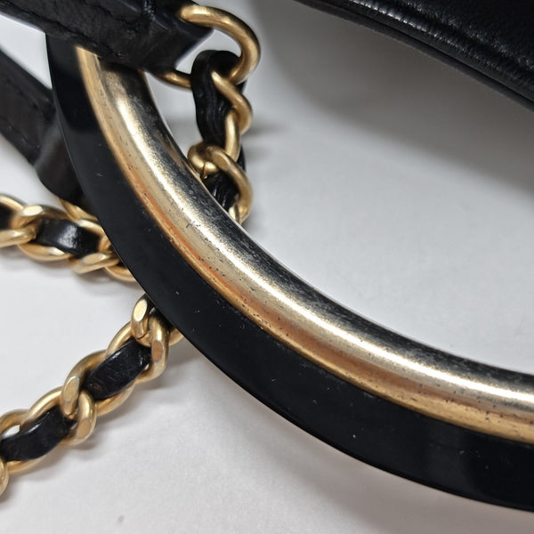 Quilted Calfskin Bucket Bag Black