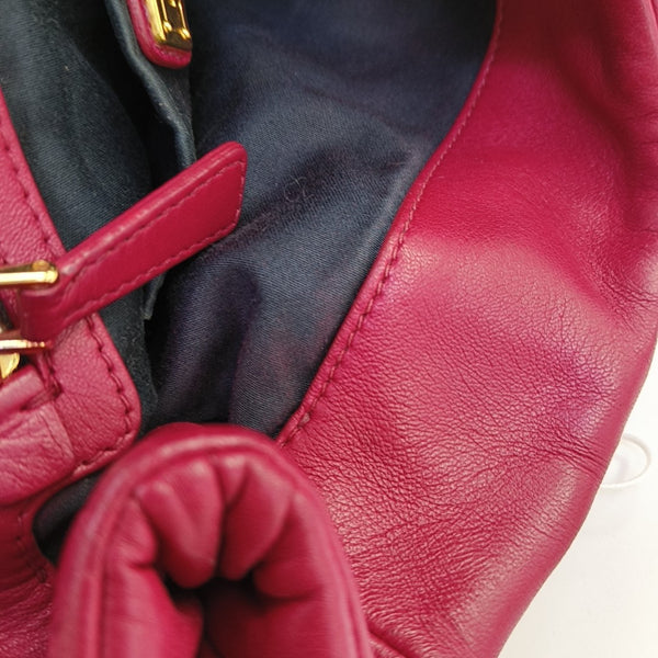 Quilted Lambskin Shoulder Bag Red