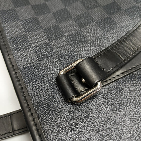 TADAO MM Damier Graphite Coated Canvas Gray