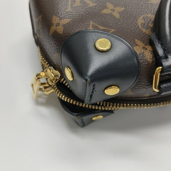 PETITE MALLE Monogram Coated Canvas Brown