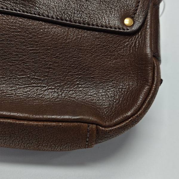 Calfskin Top Handle Bag Brown