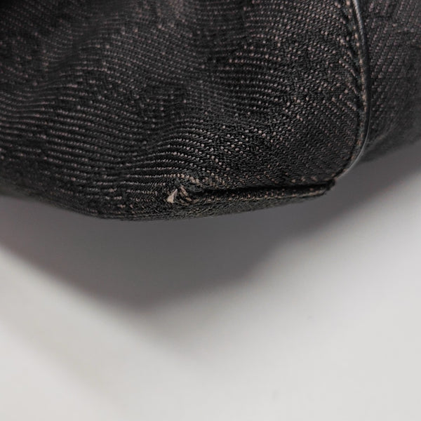 Monogram Denim Top Handle Bag Black