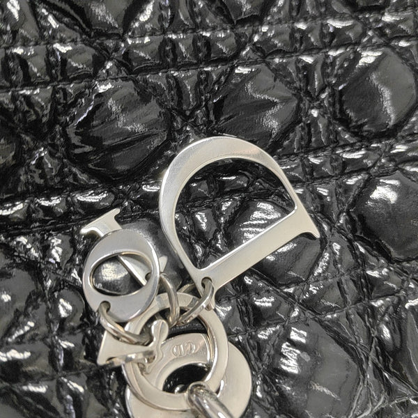 Dior Soft Cannage Patent Leather Black