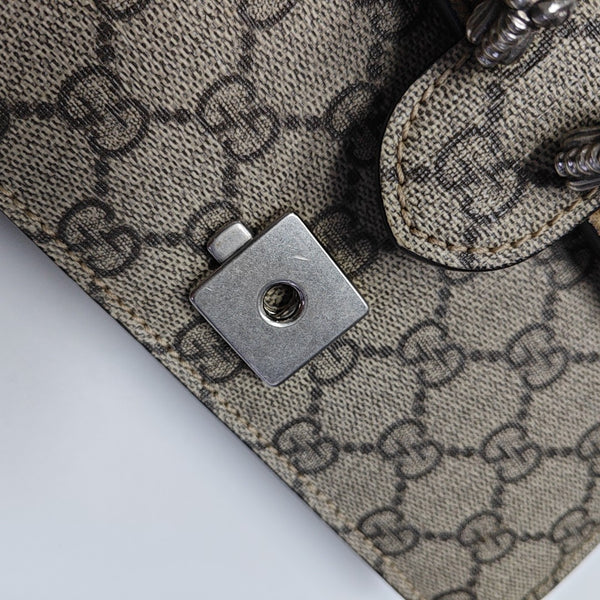 Dionysus Mini Monogram Coated Canvas Beige
