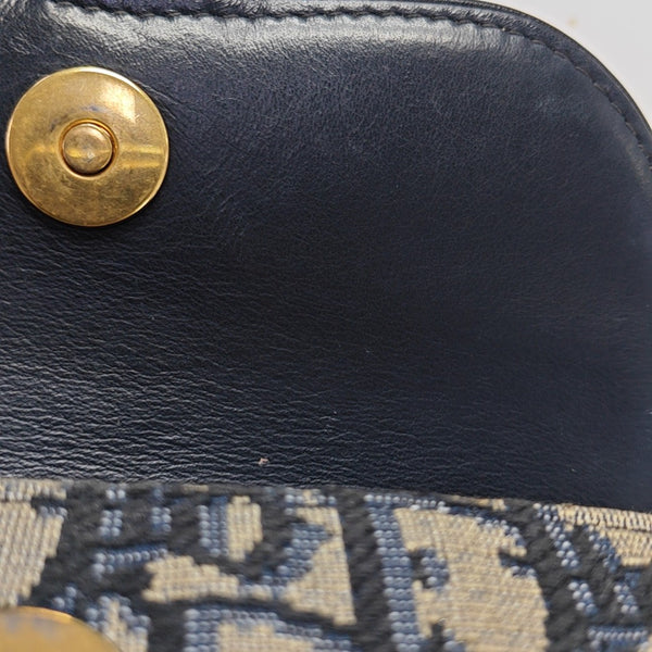 Saddle Mini Oblique Canvas Blue