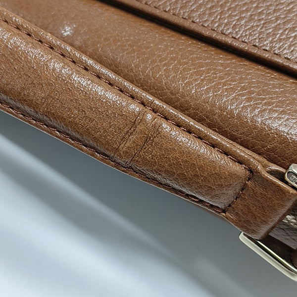 Calfskin Top Handle Bag Brown