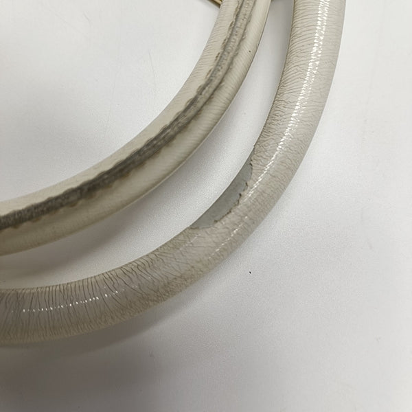 Coated Canvas Top Handle Bag White