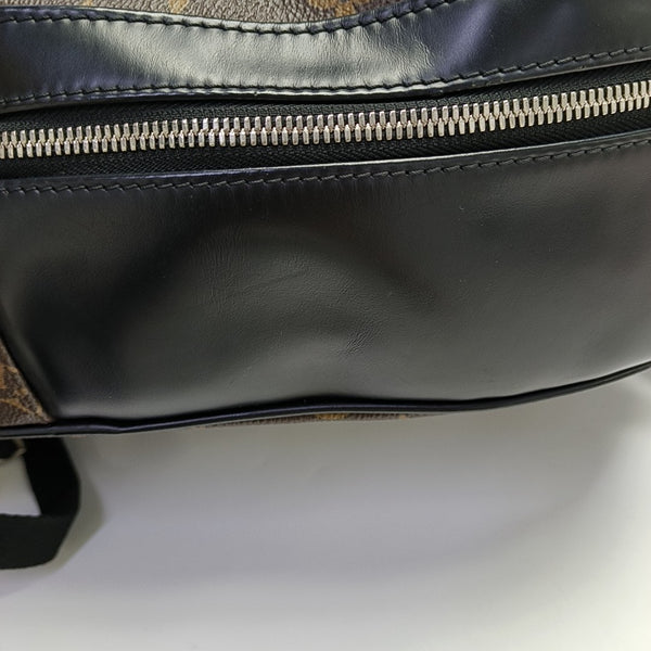 JOSH Monogram Coated Canvas Brown