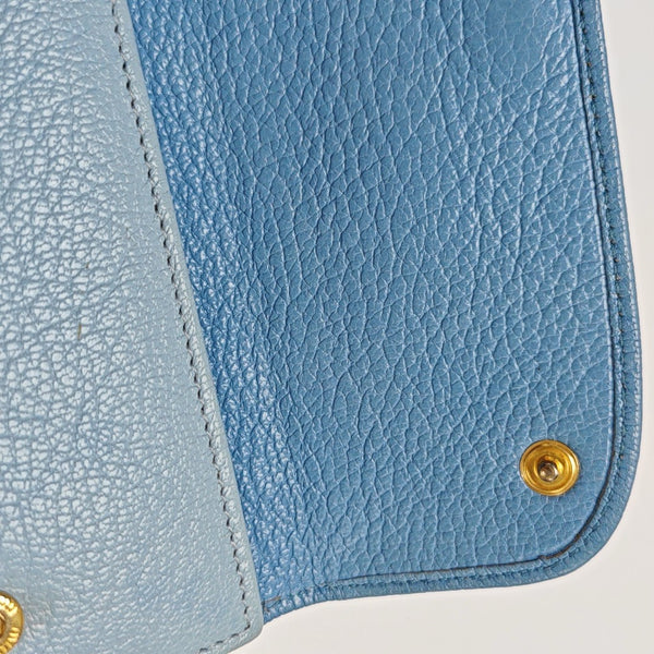 Calfskin Wallet Blue