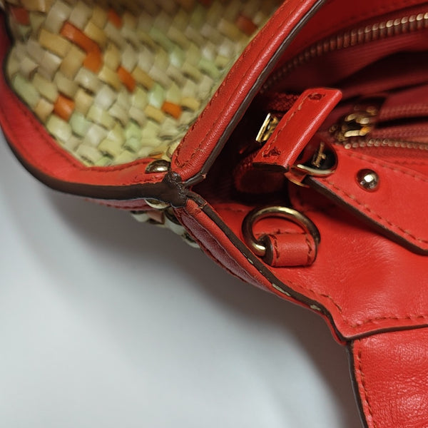 Calfskin Top Handle Bag Multicolor