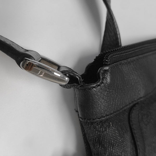 Monogram Canvas Tote Bag Black