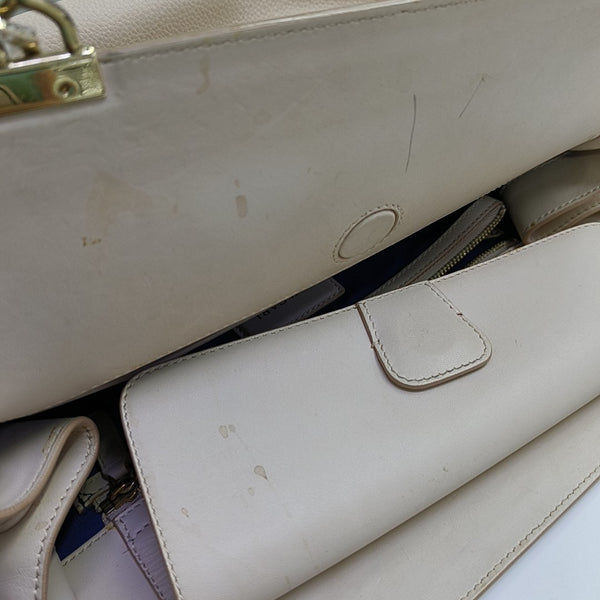 Calfskin Top Handle Bag Pink