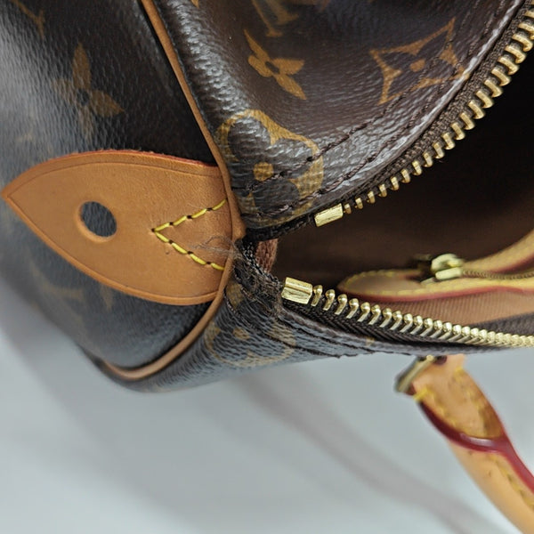 SPEEDY 25 Monogram Coated Canvas Brown