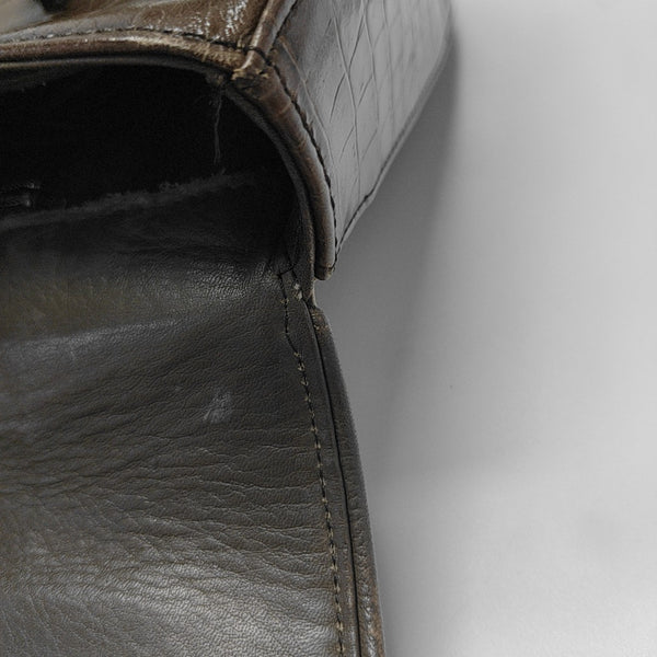 Calfskin Shoulder Bag Brown