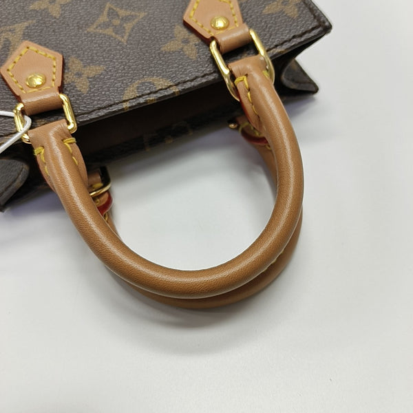 SAC PLAT Mini Monogram Coated Canvas Brown