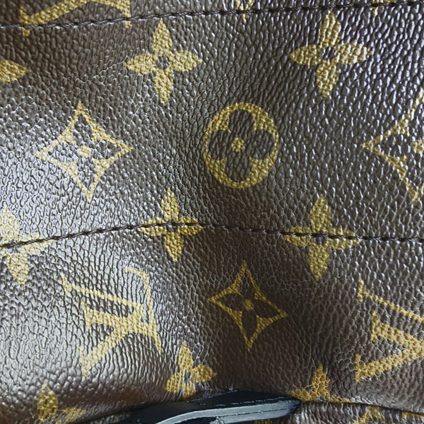 Monogram Coated Canvas Backpack Brown
