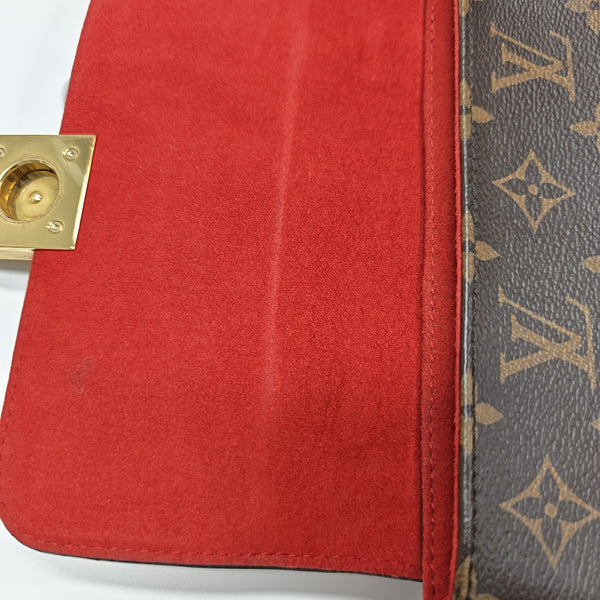 LOCKY BB Monogram Coated Canvas Red