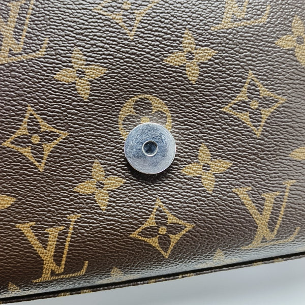SAINT MICHEL Monogram Coated Canvas Brown